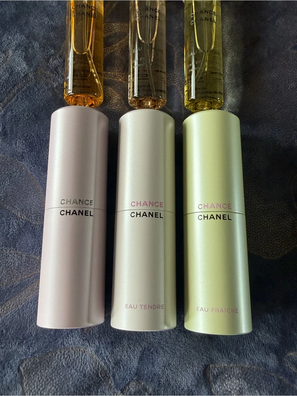 100% GuranteedAuthentic CHANEL Chance Trio Rollerballs — Pink, Pearl, Mint Green - Picture 14 of 15